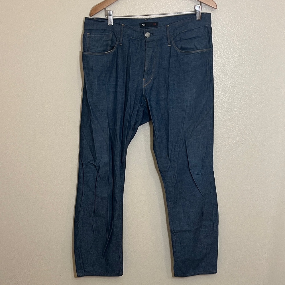 3x1 NYC Blue Cotton Relaxed Jeans